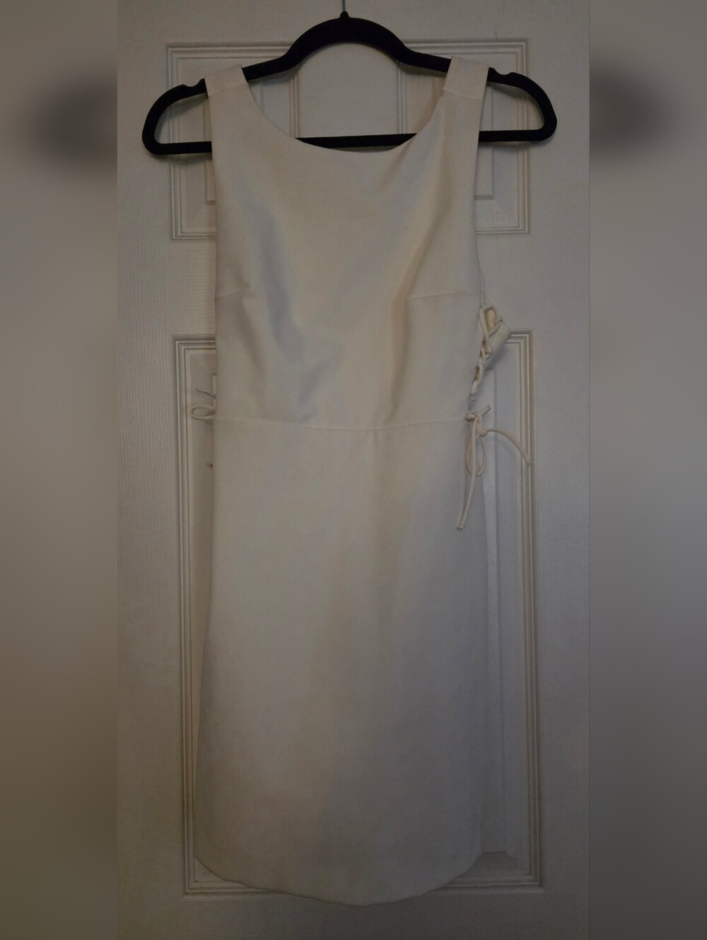 Elegant Cream Side-Tie Dress